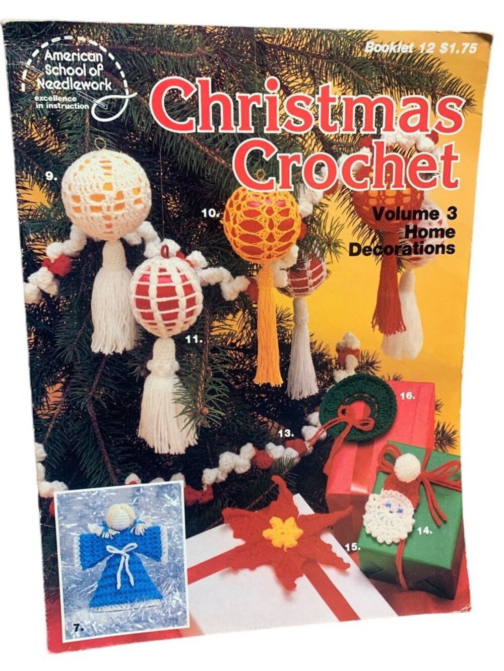 American School of Needlework Christmas Crochet Pattern Book Vol 3 Home Decorati
